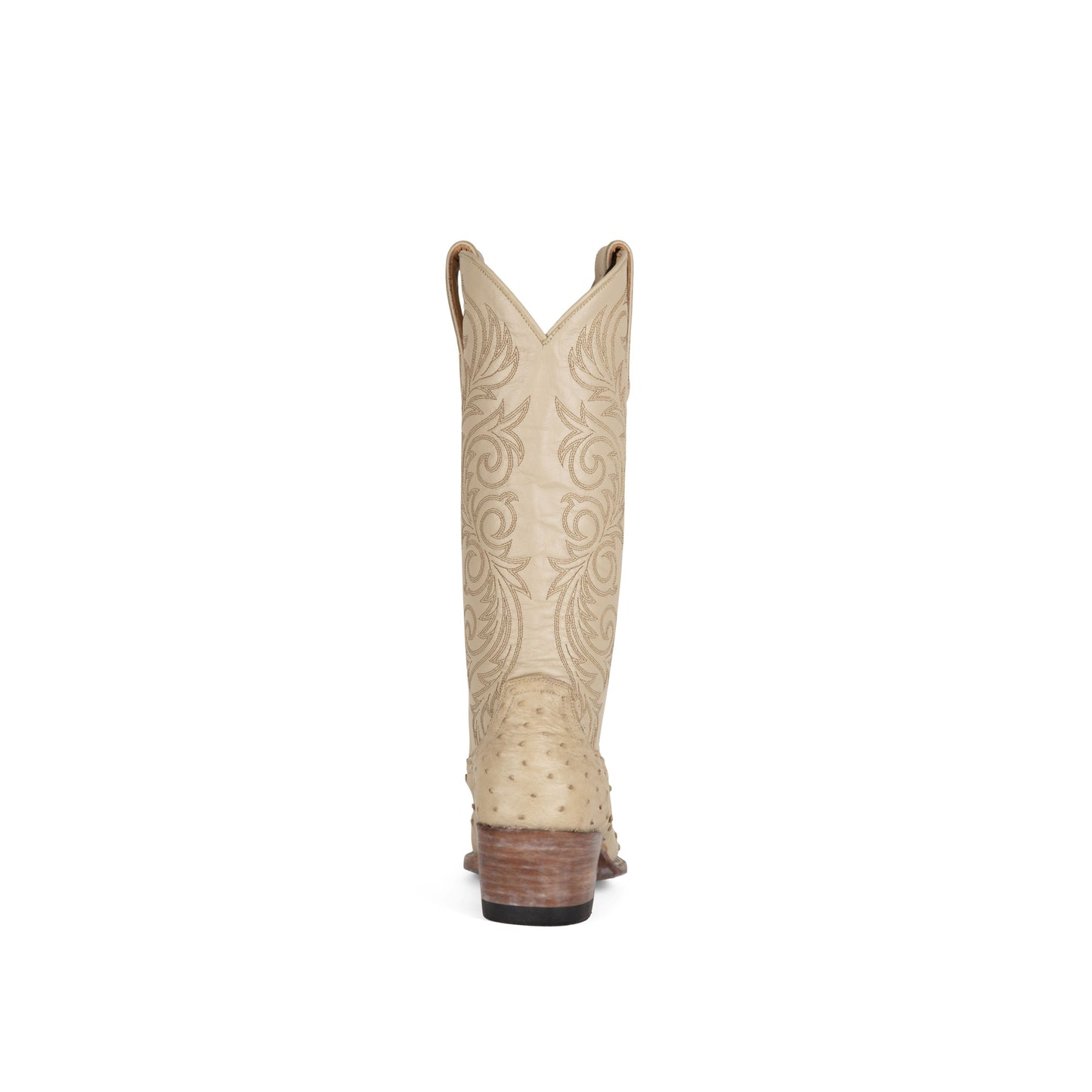 Nora Full Quill Ostrich - Cutter Toe - Bone