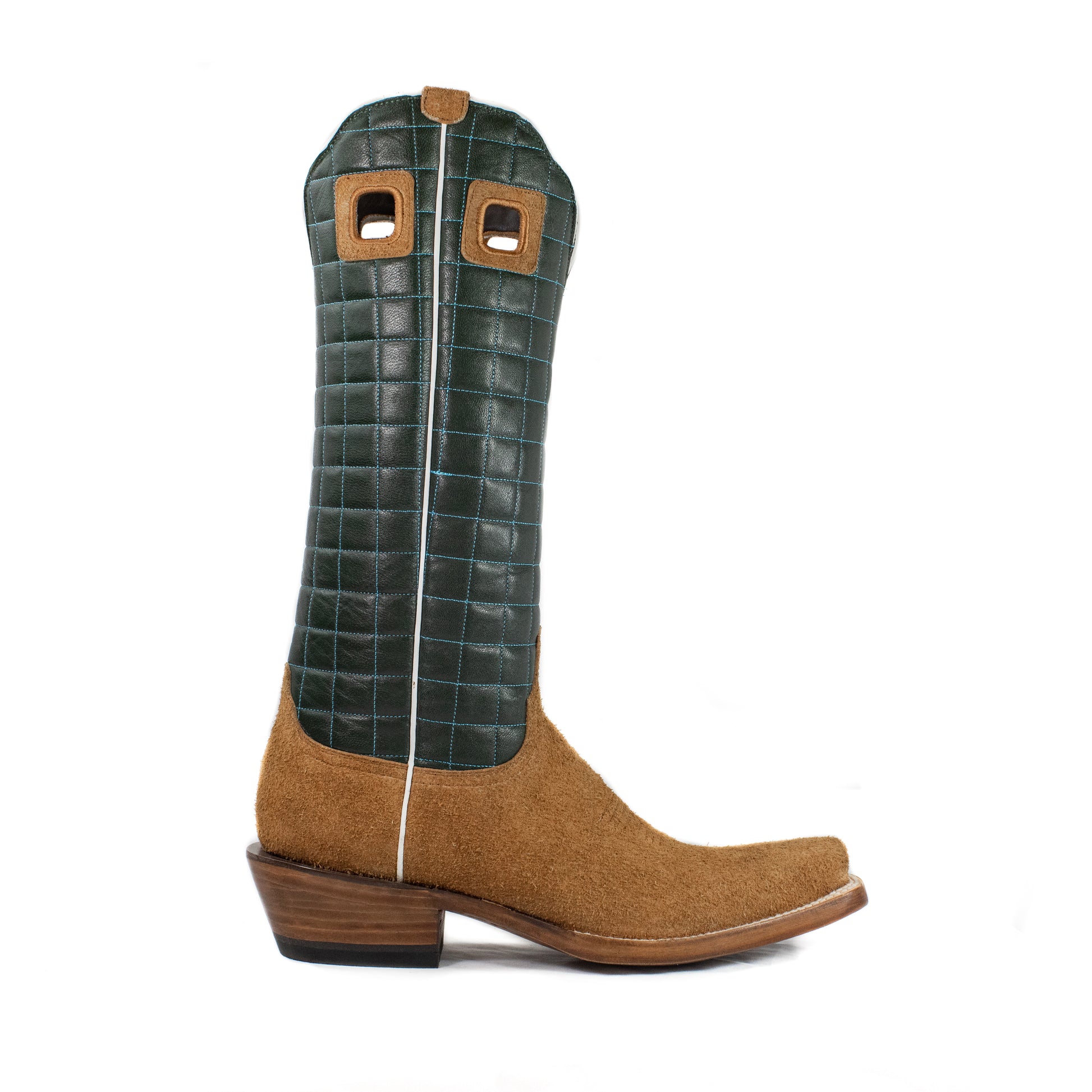 Gus - Cutter Toe - Cognac & Green view 1